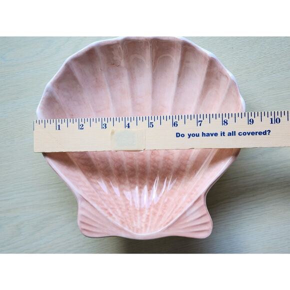 DISH-AMERICAN ATELIER-"By The Sea"-Pink-Shell Shaped-Oven-Dishwasher-Microwave - Picture 9 of 10